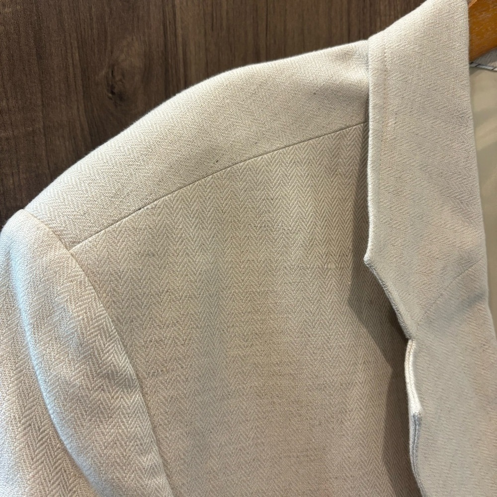 Structure Xl Linen Blend Blazer Cream Color - image 3